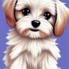 Blond Morkie Puppy Diamond Painting