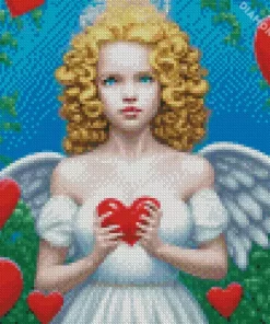 Blonde Angel Girl Diamond Painting