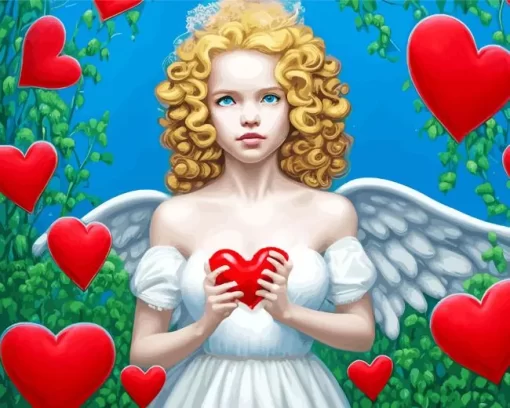 Blonde Angel Girl Diamond Painting