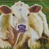 Blonde Cow Art Diamond Painting