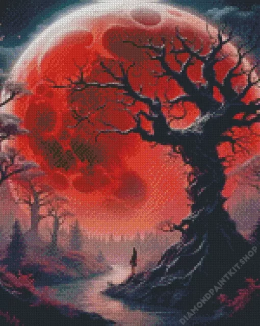 Blood Moon Art Diamond Painting