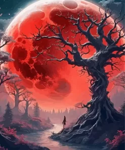 Blood Moon Art Diamond Painting