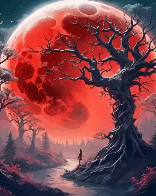 Blood Moon Art Diamond Painting