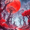 Blood Moon Forest Diamond Painting