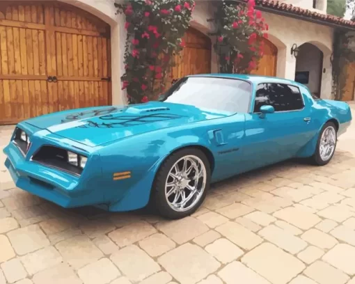 Blue 1977 Trans Am Diamond Painting