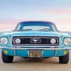 Blue 60s Mustang Diamond Painting