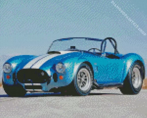 Blue Ac Cobra Car Diamond Painting