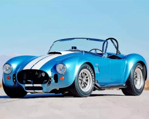 Blue Ac Cobra Car Diamond Painting