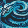 Blue And Black Snake Diamond Painting