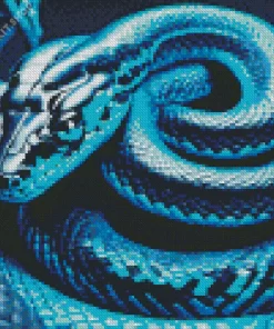 Blue And Black Snake Diamond Painting