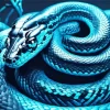 Blue And Black Snake Diamond Painting