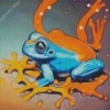 Blue And Orange Frog Diamond Painting