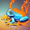 Blue And Orange Frog Diamond Painting