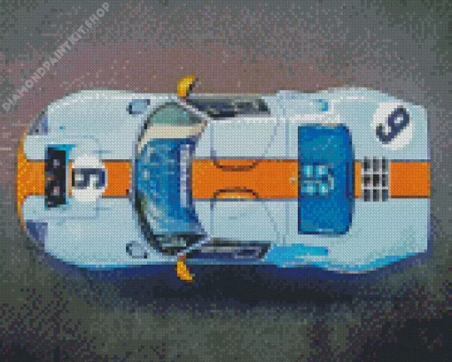 Blue And Orange Gt40 Diamond Painting