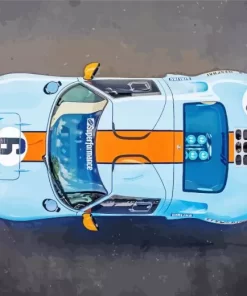 Blue And Orange Gt40 Diamond Painting