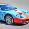 Blue And Orange Gt40 Car Diamond Painting