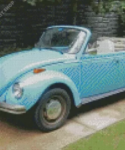 Blue Beetle Convertible Diamond Painting