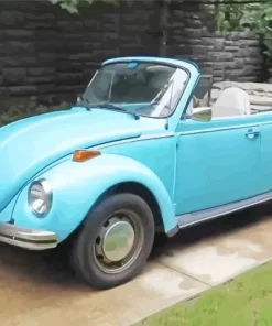 Blue Beetle Convertible Diamond Painting