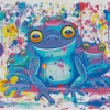 Blue Frogs Family Diamond Painting