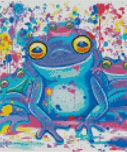 Blue Frogs Family Diamond Painting