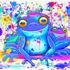 Blue Frogs Family Diamond Painting