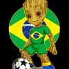 Brazil Groot Soccer Diamond Painting