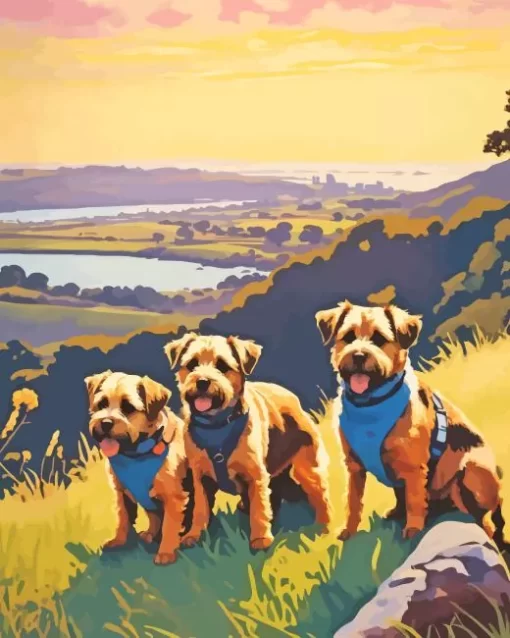 Brown Schnauzers Diamond Painting