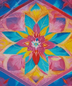 Colorful Flowers Mandala Diamond Painting