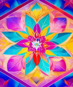 Colorful Flowers Mandala Diamond Painting