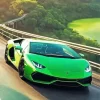 Cool Green Lamborghini Diamond Painting