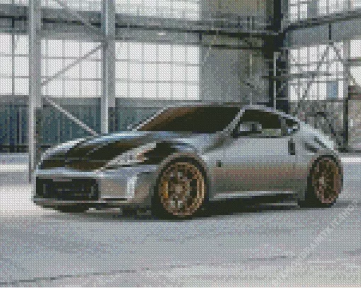 Cool Grey 370z Car Diamond Painting