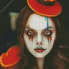 Creepy Evil Clown Girl Diamond Painting