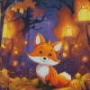 Cute Fall Fox Diamond Painting