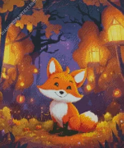 Cute Fall Fox Diamond Painting