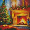 Cute Fireplace Romantic Diamond Painting