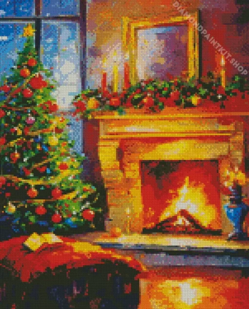 Cute Fireplace Romantic Diamond Painting