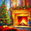 Cute Fireplace Romantic Diamond Painting