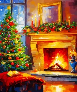 Cute Fireplace Romantic Diamond Painting