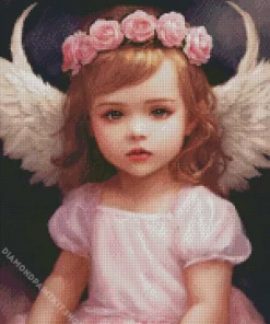 Cute Girl Angel Art Diamond Painting