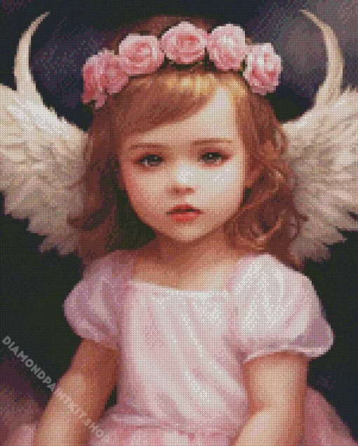 Cute Girl Angel Art Diamond Painting