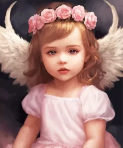 Cute Girl Angel Art Diamond Painting