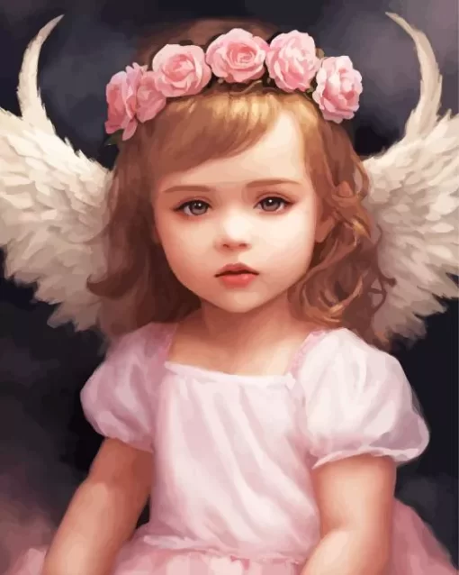 Cute Girl Angel Art Diamond Painting