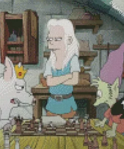 Disenchantment Bean And Elfo Diamond Painting