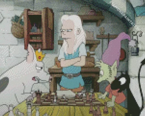 Disenchantment Bean And Elfo Diamond Painting