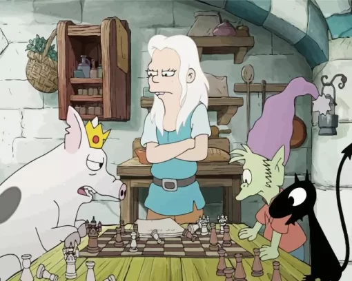 Disenchantment Bean And Elfo Diamond Painting