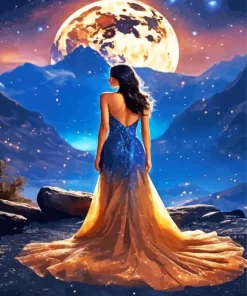 Elegant Galaxy Lady Diamond Painting