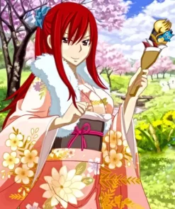 Erza Kimono Art Diamond Painting