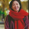 Eun Tak Red Scarf Diamond Painting