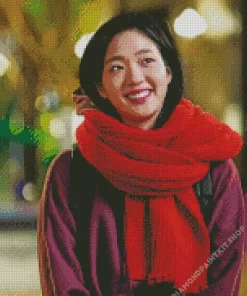 Eun Tak Red Scarf Diamond Painting