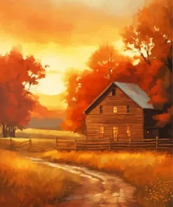 Fall Farmhouse Diamond Painting